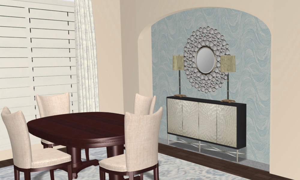 Through virtual design you can see how the room will look