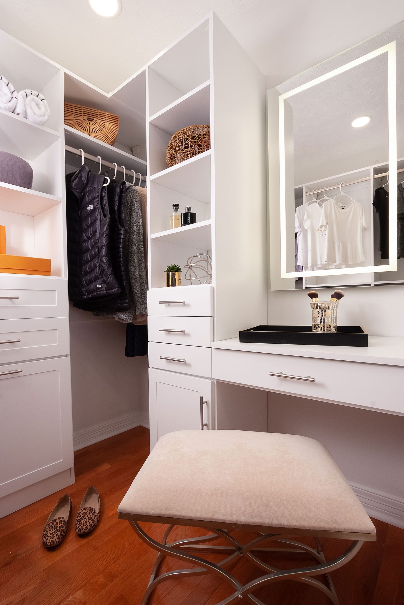 Master bedroom closets for him and her in Fort Worth
