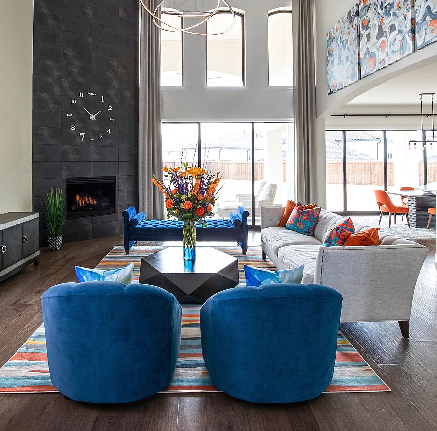 Acrylic tables provide functionality, but also take up less space visually making a room appear larger.
