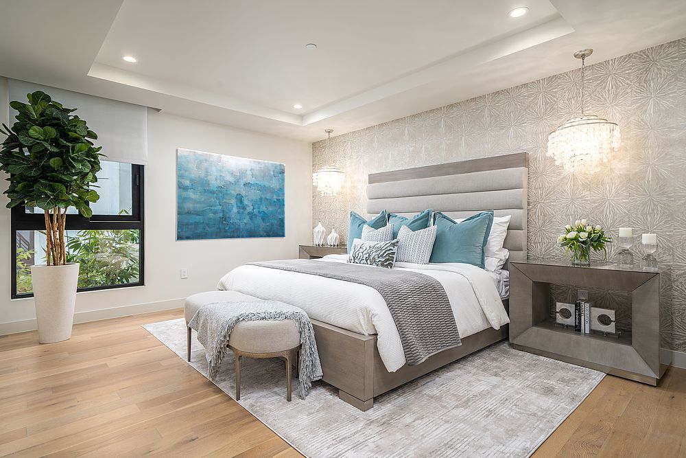 Soft coastal colors give this primary suite it's calm and serenity.