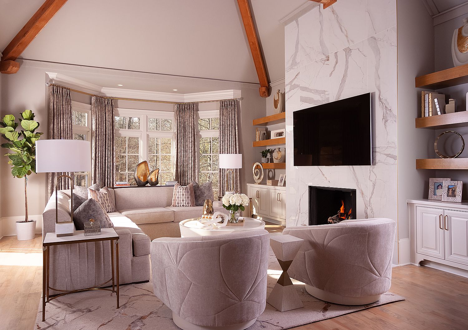 Interior design ideas for open concept living rooms. 